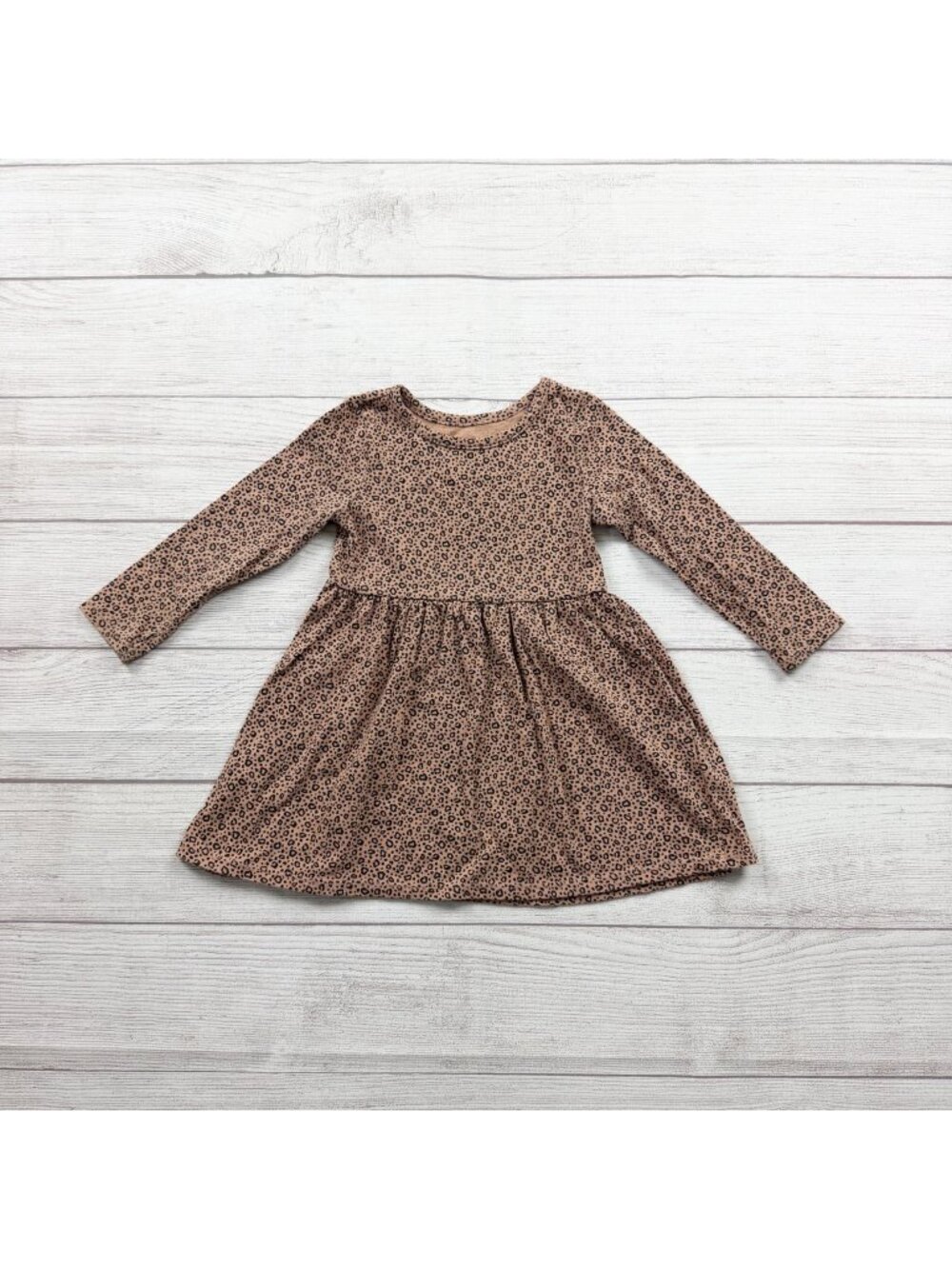 Cat & Jack Toddler Girls Long Sleeve Leopard Print Dress Size 2T